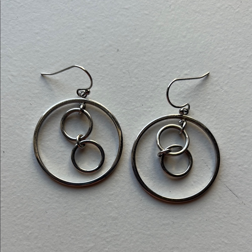 Elegant Silver Color Hoop Earrings